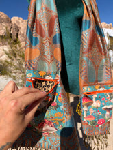 Load image into Gallery viewer, Orange and Blue Mushroom Stashmina

