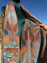 Load image into Gallery viewer, Orange and Blue Mushroom Stashmina
