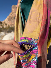 Load image into Gallery viewer, Golden Rainbow Peacock Eyeball Stashmina
